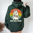 Boo Boo Crew Halloween Nurse Ghost Halloween Women Oversized Hoodie Back Print Forest Boo Boo Crew Halloween Nurse Ghost Halloween Women Oversized Hoodie Back Print Forest