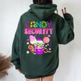 Candy Land Costume Candy Crew Candy Security Women Oversized Hoodie Back Print Forest