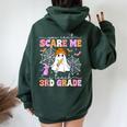 You Can't Scare Me I Teach 3Rd Grade Teacher Ghost Halloween Women Oversized Hoodie Back Print Forest