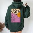 Carino Estetico Chic Boho Funkyiola Rosaiola Fiore Felpa con cappuccio oversize da donna con stampa posteriore Forest