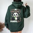 Carino Panda Ragzza Donne Bambina Panda Felpa con cappuccio oversize da donna con stampa posteriore Forest