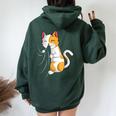 Cat Love Cat Lovers Propriétaire De Kitty Filles Enfants Women Oversized Hoodie Back Print Forest