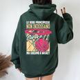 Cestista Pallacanestro Basket Ragazza Felpa con cappuccio oversize da donna con stampa posteriore Forest