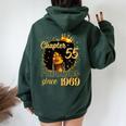 Chapter 55 Fabulous Since 1969 55Th Birthday Melanin Women Oversized Hoodie Back Print Forest