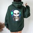 Cute Gaming Pandaideogioco Computer Playerideogioco Pc Felpa con cappuccio oversize da donna con stampa posteriore Forest
