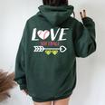 Da Softball Con Scritta Grafica Per Ragazze E Donne Felpa con cappuccio oversize da donna con stampa posteriore Forest