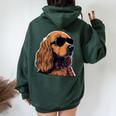 Dad Mom Occhiali Da Sole Cool Dog Cocker Spaniel Felpa con cappuccio oversize da donna con stampa posteriore Forest