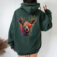 Disfraz De Ciervo Para Hombre Y Oktoberfest Wiesn Women Oversized Hoodie Back Print Forest