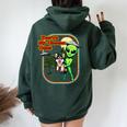 Divertente Alaskan Klee Kai Alien You're Chosen One Ufo Uomini Donne Felpa con cappuccio oversize da donna con stampa posteriore Forest