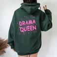 Divertente Camicia Diva Drama Queen Felpa con cappuccio oversize da donna con stampa posteriore Forest