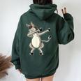 Divertente Donkey Dab Dabbing Donkey Felpa con cappuccio oversize da donna con stampa posteriore Forest