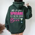 Divertente Mi Sto Per Sposare Donne Addio Al Nubilato Felpa con cappuccio oversize da donna con stampa posteriore Forest
