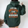 Divertente Scritte Sarcastico Con Un Corpo Come Il Mio Felpa con cappuccio oversize da donna con stampa posteriore Forest