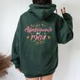 Donna Affascinante Dal 1964 Regalo Donne 58 Compleanno Felpa con cappuccio oversize da donna con stampa posteriore Forest