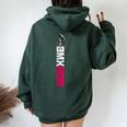 Donna Bmx Mom Donna Distressed Ciclismo Bmx Mom Con Collo A Felpa con cappuccio oversize da donna con stampa posteriore Forest