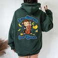 Donna Going Bananas For Bach Monkey Classical Playingioloncello Con Collo A Felpa con cappuccio oversize da donna con stampa posteriore Forest