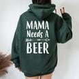 Donna La Mamma Ha Bisogno Di Una Birra Divertente Regalo Per La Con Collo A Felpa con cappuccio oversize da donna con stampa posteriore Forest