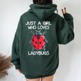 Donna Solo Una Ragazza Che Ama Le Coccinelle Lover Con Collo A Felpa con cappuccio oversize da donna con stampa posteriore Forest