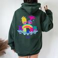 Dreamworks Trolls Band Together Brozone Poppyiva Rainbow Felpa con cappuccio oversize da donna con stampa posteriore Forest