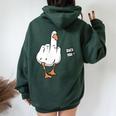 Duck You Duck Fun Duck Con Collo A Felpa con cappuccio oversize da donna con stampa posteriore Forest