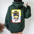 Ecuadoriano Ragazza Per Donne Ragazze Ecuador Bandiera Ecuatoriana Felpa con cappuccio oversize da donna con stampa posteriore Forest