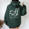 Faith Without Works Is Dead Bible Verse Christian Sobriety Women Oversized Hoodie Back Print Forest