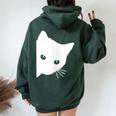 Fan Des Chats Mignon Cadeaux Pour Amoureux Des Chats Matoux Sweat à capuche oversize pour femme avec imprimé dans le dos Forest