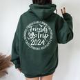 Friends Trip 2024 Weekend Vacation Matching Girls Women Oversized Hoodie Back Print Forest