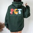 Patient Care Tech Groovy Pct Patient Care Technician Women Oversized Hoodie Back Print Forest