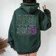 Science Sarcastico Nerd Geek Data Science Coder Felpa con cappuccio oversize da donna con stampa posteriore Forest