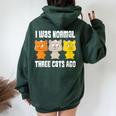 Gatos Divertidos Cuello Women Oversized Hoodie Back Print Forest