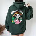 Giornata Internazionale Del Geocaching Solo Una Ragazza Che Ama Il Geocach Felpa con cappuccio oversize da donna con stampa posteriore Forest