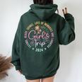 Girls Trip Friend Beach Drinks Vacation 2024 Girls Trip Women Oversized Hoodie Back Print Forest