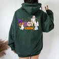 Halloween Obgyn Crew Cute Boo Ghost Nurse Nursing Scrub Women Oversized Hoodie Back Print Forest