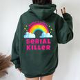 Il Serial Killer Più Bello Del Mondo Sarcastic Retro Serial Killer Felpa con cappuccio oversize da donna con stampa posteriore Forest
