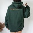 Jesus Vintage Retro Fish Christian Women Women Oversized Hoodie Back Print Forest