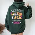 Just A Girl Who Loves Dogs – Puppy I Love Dogs Regalo Felpa con cappuccio oversize da donna con stampa posteriore Forest