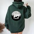 Lagotto Romagnolo Luna Lagotti Cane Da Tartufo Moon Felpa con cappuccio oversize da donna con stampa posteriore Forest