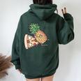 L'ananas Appartiene Alla Pizza Felpa con cappuccio oversize da donna con stampa posteriore Forest