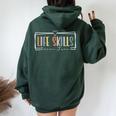 Life Skills Dream Team Special Education Teacher Team Women Oversized Hoodie Back Print Forest