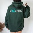 Lo Sodio A Todos Los Odio A Todos Cuello Women Oversized Hoodie Back Print Forest