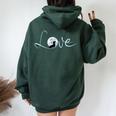 Love Weenie Doxie Mama Bassotto Mamma Weiner Cane Donna Felpa con cappuccio oversize da donna con stampa posteriore Forest
