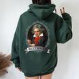 Ludwigan Beethoven Ritratto Felpa con cappuccio oversize da donna con stampa posteriore Forest