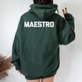 Maestro Divertente Saying Music Sarcastica Novità Musica Felpa con cappuccio oversize da donna con stampa posteriore Forest