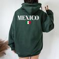 Messico Bandiera Uomini Donne Bambini Messico Felpa con cappuccio oversize da donna con stampa posteriore Forest