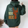 This Mom Rocks Regalo Di Musica Rock N Roll Per La Mamma Felpa con cappuccio oversize da donna con stampa posteriore Forest