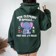 Mon Elephant M'appelle Animal Savane Homme Cadeau Women Oversized Hoodie Back Print Forest
