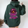In October We Wear Pink Black Breast Cancer Awareness Women Oversized Hoodie Back Print Forest