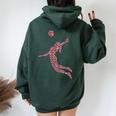Pallavolo Ragazze Pallavolo Giocatore Bambini Donne Felpa con cappuccio oversize da donna con stampa posteriore Forest