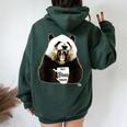 Panda Divertente Scontroso Con Tazza Da Caffè Best Boss Forever Felpa con cappuccio oversize da donna con stampa posteriore Forest